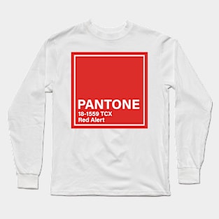 PANTONE 18-1559 TCX Red Alert Long Sleeve T-Shirt